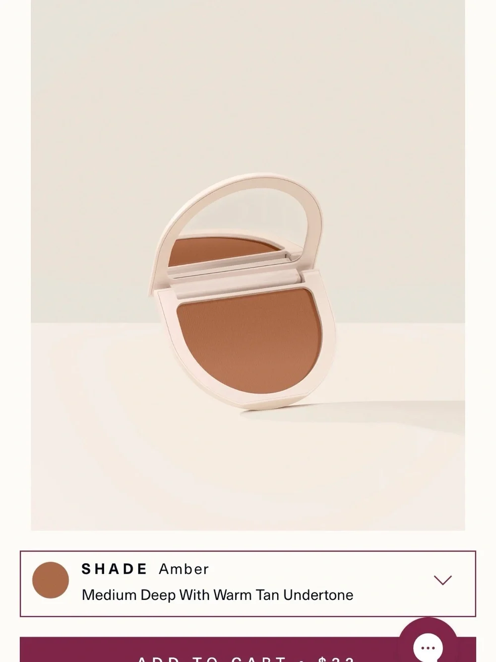 Rare Beauty Tinted Pressed Finishing Powder - Amber (Warm Brown)